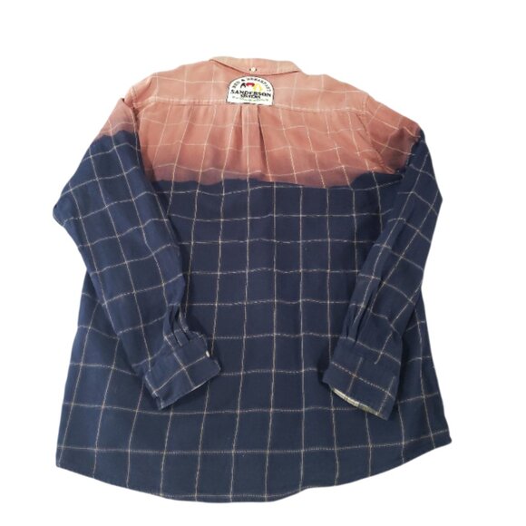 Upcycled Distressed Flannel "Sanderson Sisters Hocus Pocus" Embroidered Patch XL - Picture 4 of 5